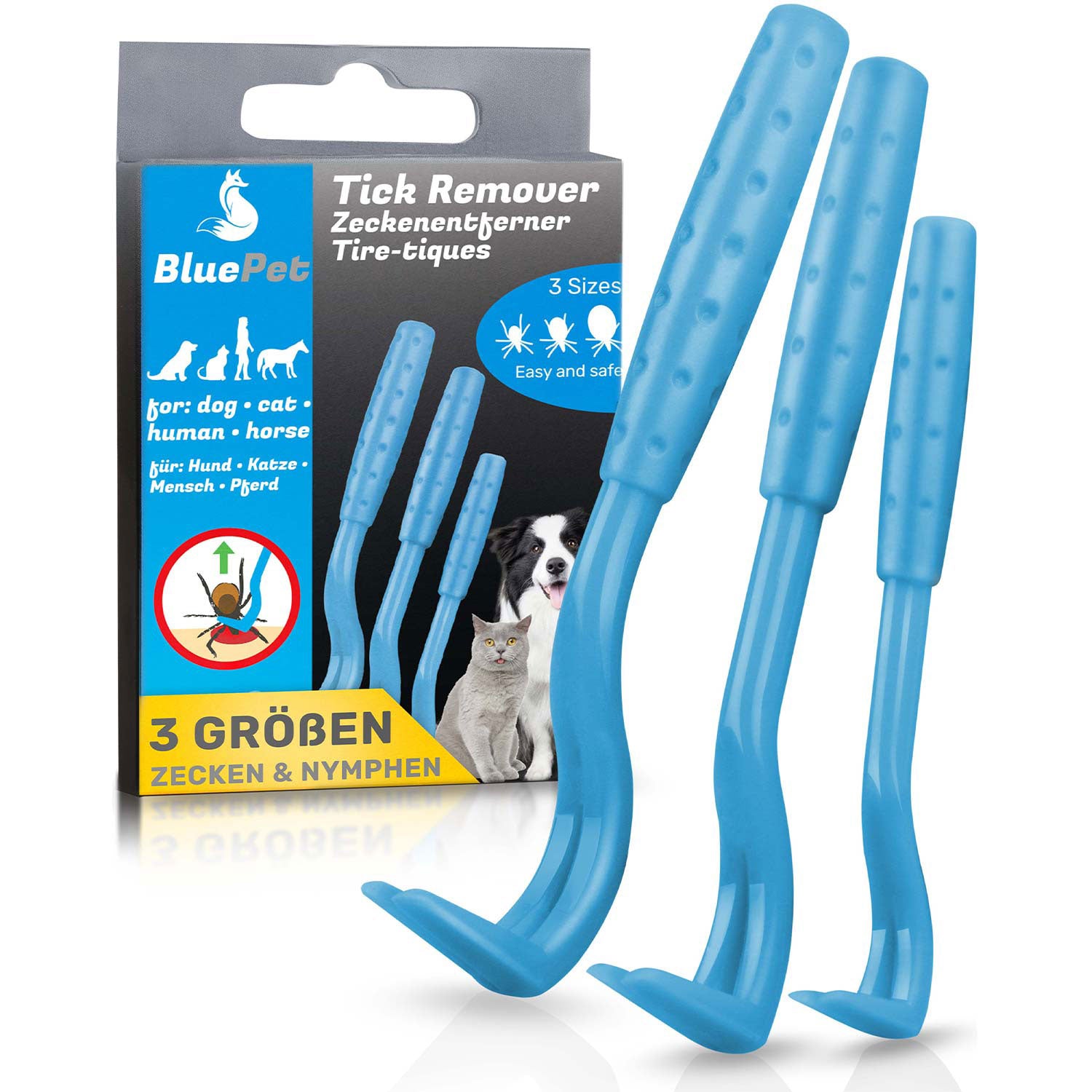 BluePet Tick remover (3er Set Zeckenentferner)