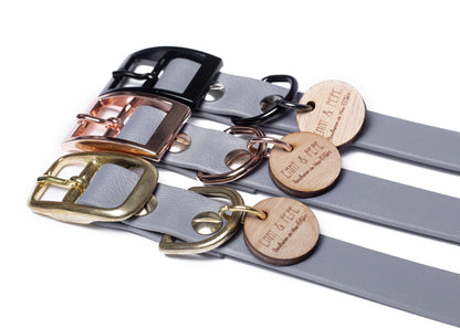 Biothane Halsband Light Grey