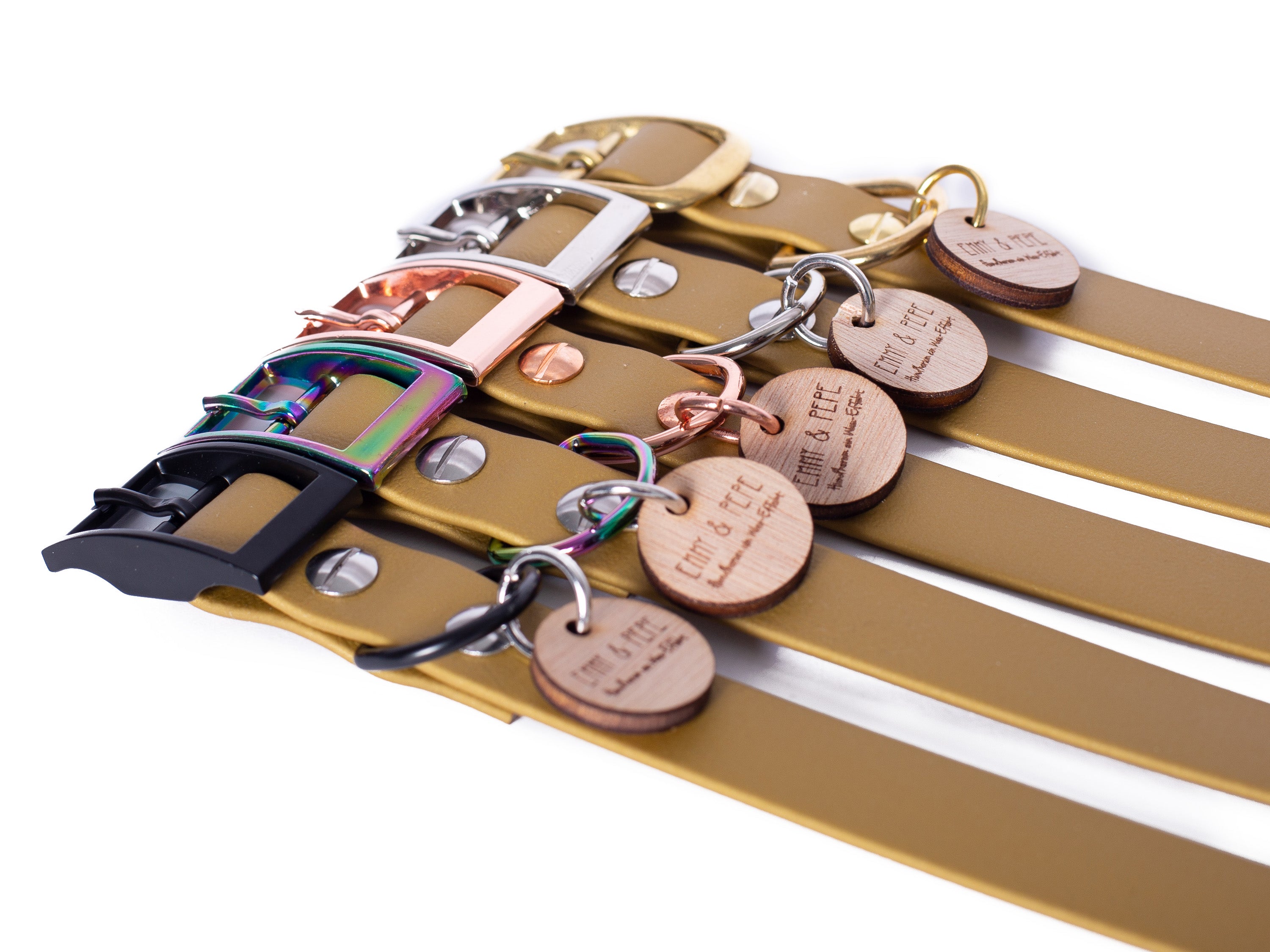 Biothane Halsband Gold