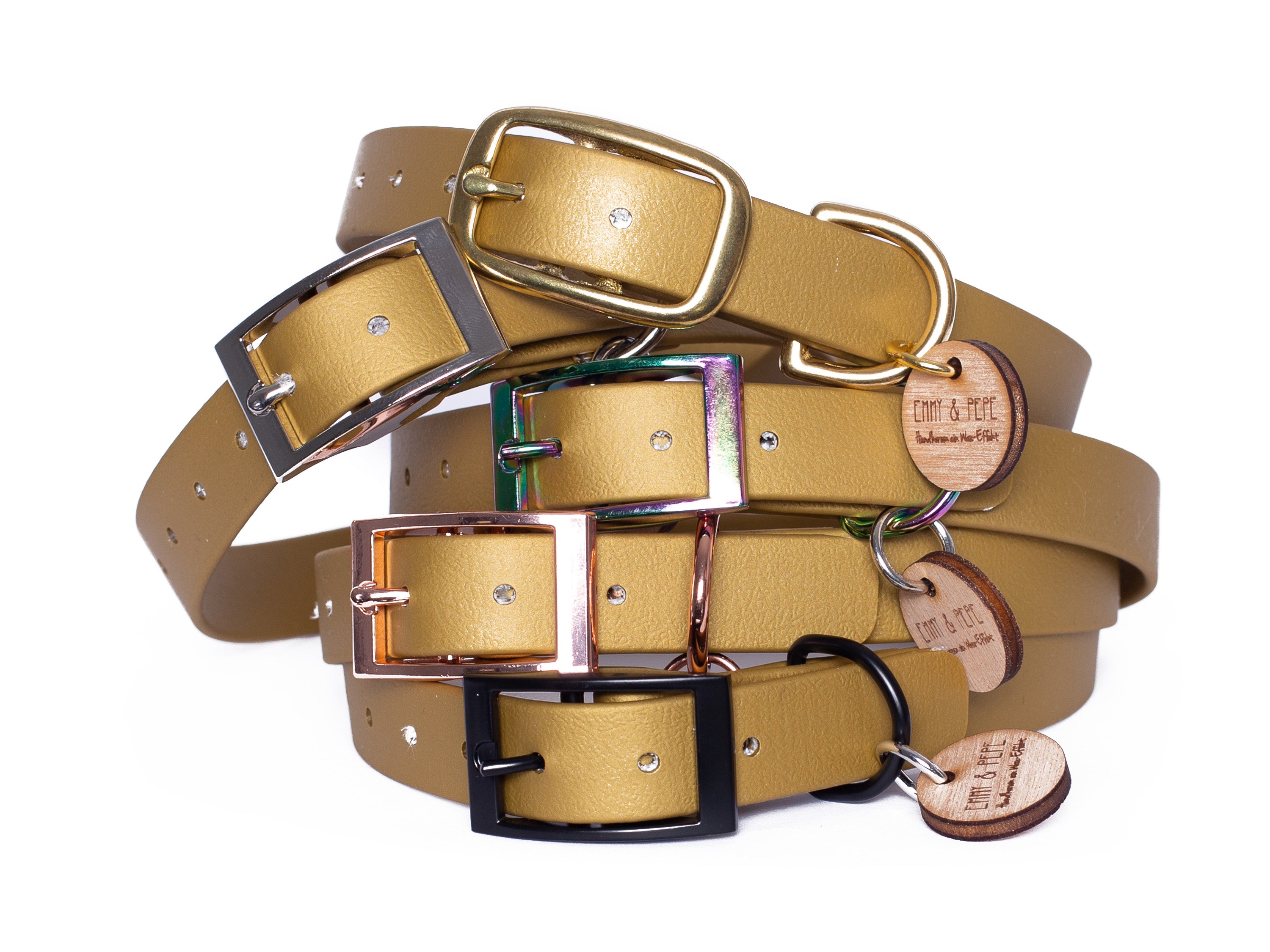 Biothane Halsband Gold