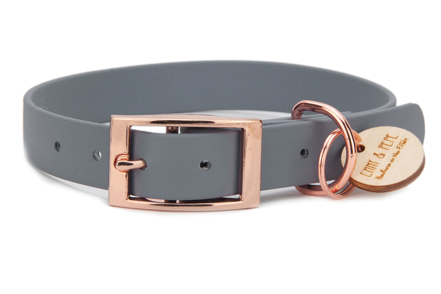 Biothane Halsband Light Grey