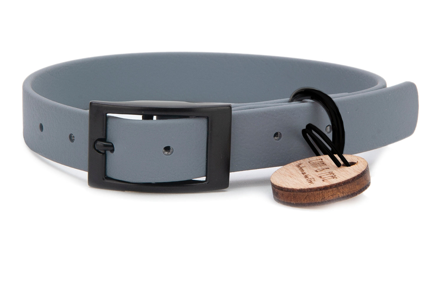 Biothane Halsband Light Grey