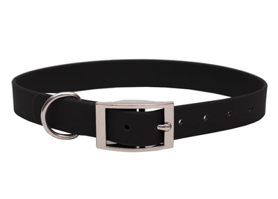 Biothane Halsband Black Silber / XS (20-25cm),Silber / S (25-33cm),Silber / M (33-40cm),Silber / L (39-49cm),Silber / XL (49-59cm),Silber / XXL (59-69cm) Black