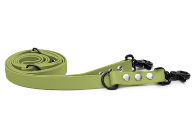 EMMY & PEPE Hundeleine Biothane Khaki mit Scherenkarabiner Schwarz