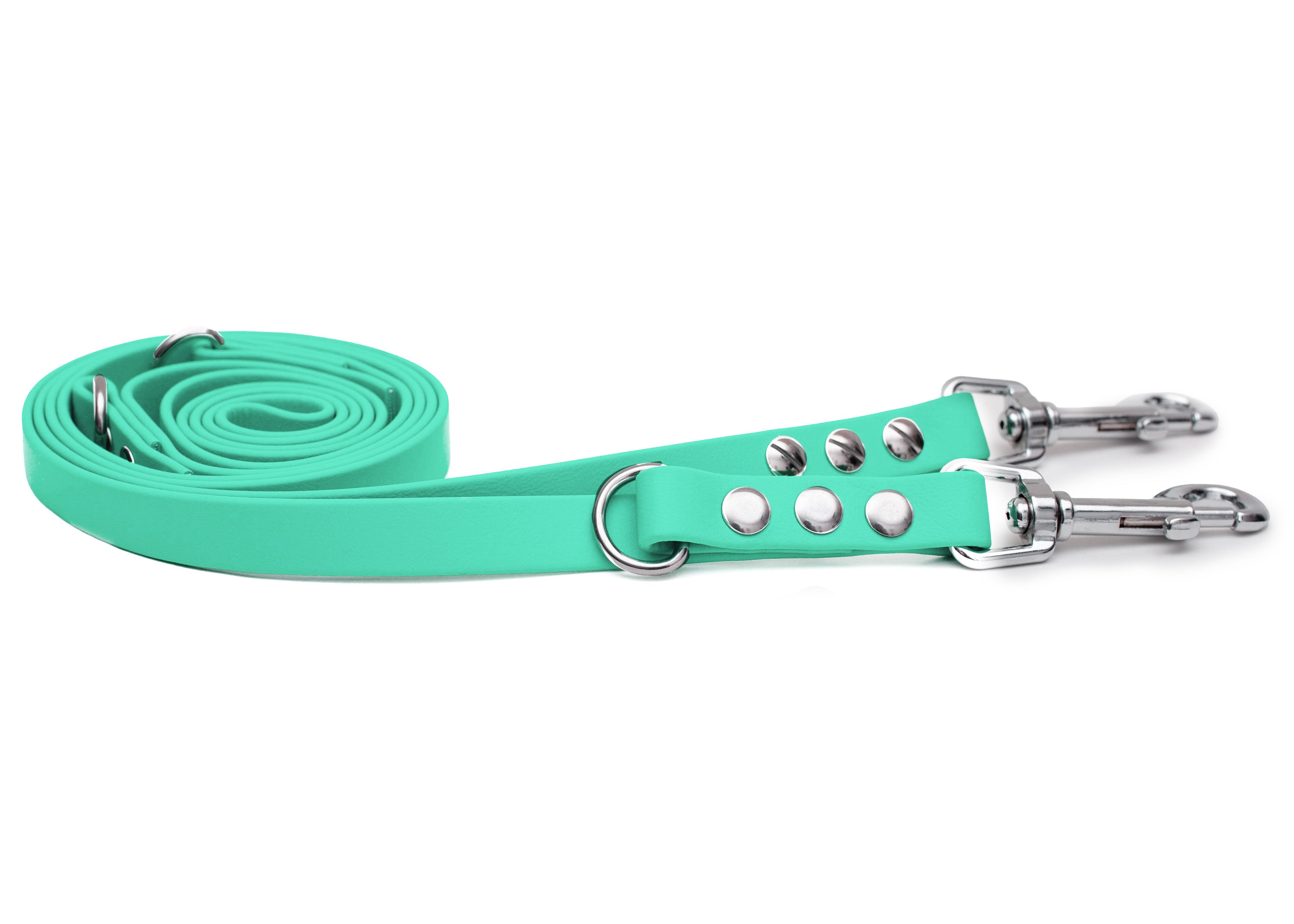 EMMY & PEPE Hundeleine Biothane Mintgrün mit Bolzenkarabiner Silber
