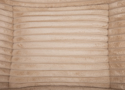 orthopaedisches Hundebett Wau-Bed Kuschelcord Big für Hunde Detailbild des Stoffes in der Farbe Creme von EMMY & PEPE