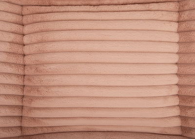 orthopaedisches Hundebett Wau-Bed Kuschelcord Big für Hunde Detailbild des Stoffes in der Farbe Lachs von EMMY & PEPE