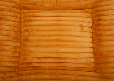 orthopaedisches Hundebett Wau-Bed Kuschelcord Big für Hunde Detailbild des Stoffes in der Farbe Mustard von EMMY & PEPE