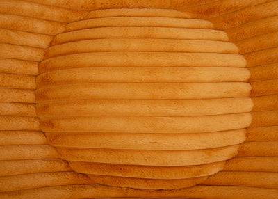 orthopaedisches Hundebett Wau-Bed Kuschelcord Big für Hunde Detailbild des Stoffes in der Farbe Mustard von EMMY & PEPE