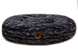 orthopaedisches Hundebett Wau-Bed Black Beauty für Hunde auf weißem Hintergrund in der Farbe Schwarz/Grau in Oval von EMMY & PEPE
