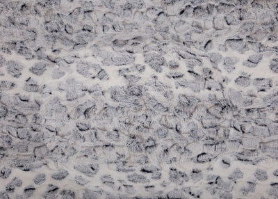 orthopaedisches Hundebett Wau-Bed Coz Leo Grey für Hunde Detailbild des Stoffes in der Farbe Grau/Weis von EMMY & PEPE