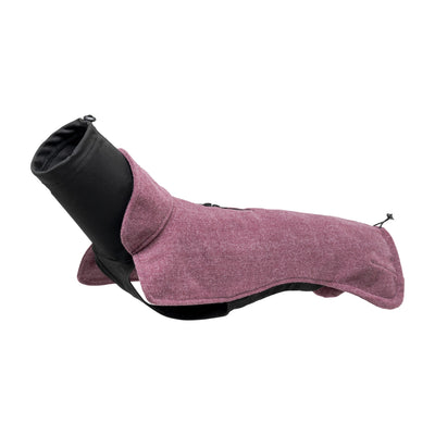 Wau-Jumper Hundepullover in Beere mit hohem schwarzem Rollkragen und Stretch-Bauchteil
