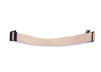 EMMY & PEPE Wau-Pack Ersatzgurt mit Logo in Creme – verstellbarer Wechselgurt für Wau-Pack Bauchtaschen aus strapazierfähigem Gurtband.