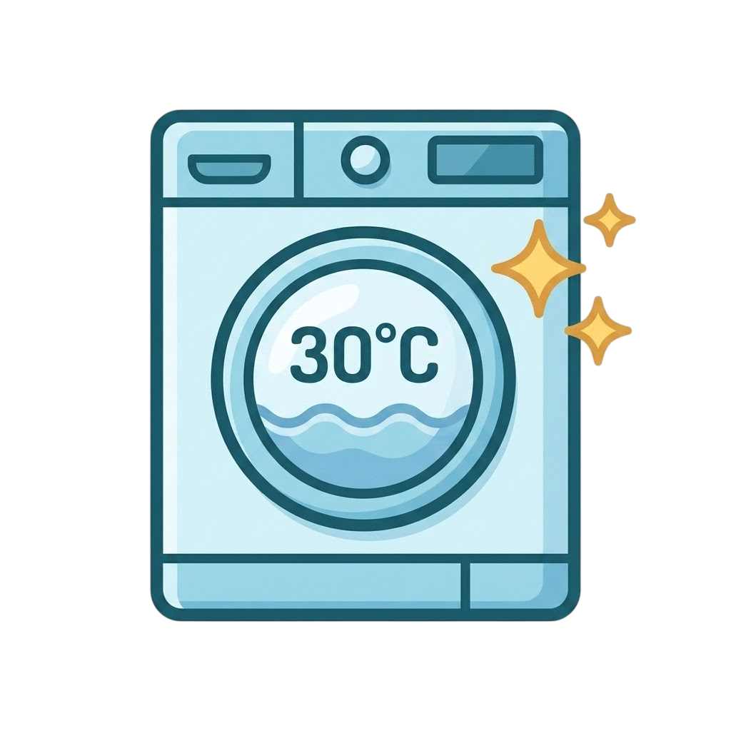 Bei 30°C waschbar